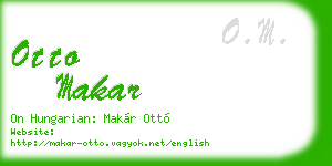 otto makar business card